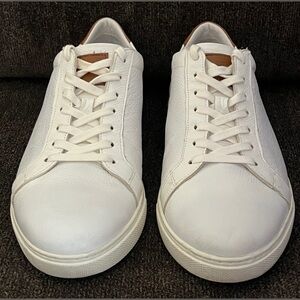 Allen Edmonds Courtside Lace-up White Leather Sneaker Men's Size-10W